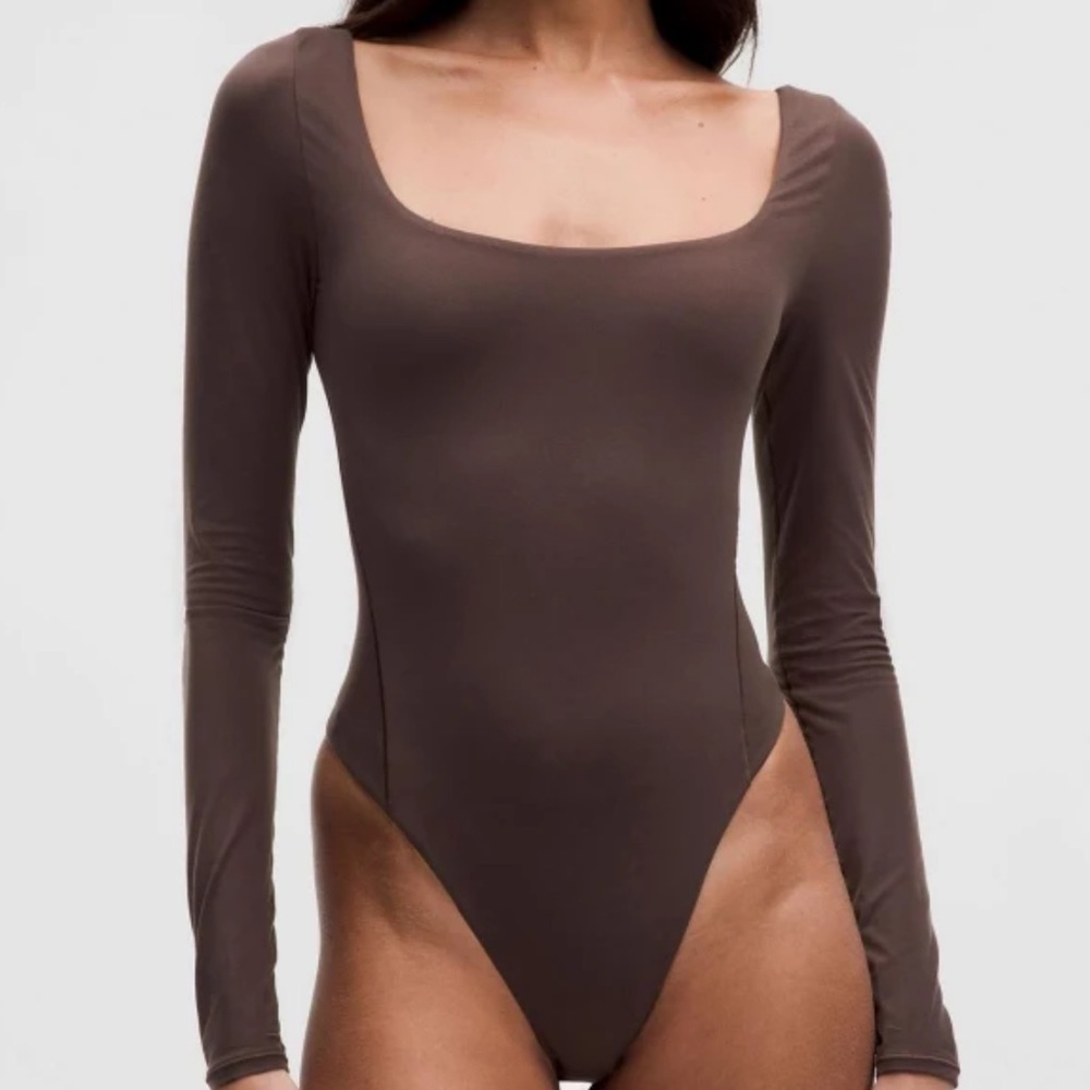 Lululemon Brown Long Sleeve Bodysuit